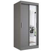 Szafa przesuwna MODUO COMFORT 90 antracyt z lustrem po prawej MKPOL