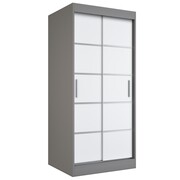 Szafa przesuwna MODUO COMFORT 90 antracyt/biała mat z listwami MKPOL