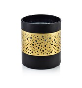 Świecznik szklany RITA BLACK ⌀8,5x10 cm czarny/złoty MONDEX
