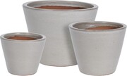 Donica szkliwiona DS31 Ø 31xh24cm kremowa MONDEX