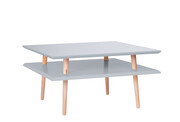 Stolik kawowy SQUARE LOW 68x68 ciemnoszary kwadratowy RAGABA