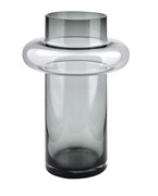 Wazon szklany SERENITE DESIGN 21,5x30 cm szary MONDEX