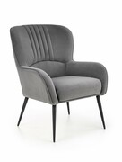 Fotel do salonu VERDON VELVET szary HALMAR