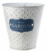 Osłonka metalowa ROSE GARDEN Ø 17x17cm szara MONDEX