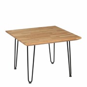 Stolik kawowy IRON OAK 40 70x70xh49 dąb/czarny MOONWOOD Meble