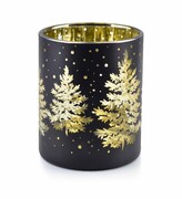 Świecznik szklany SANTA LILA ⌀10x12,5 cm czarny/złoty MONDEX