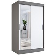 Szafa przesuwna MODUO COMFORT 120 antracyt/biała mat z lustrem po lewej MKPOL