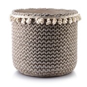 Osłonka ceramiczna ROSITA frędzle Ø 27x25cm szara MONDEX