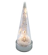 Stożek dekoracyjny z LED SANTA LILA 9x9xh23cm MONDEX