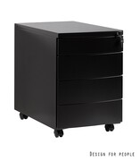 Kontenerek biurowy RP-04 czarny UNIQUE