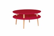 Stolik kawowy UFO Low 70x70 czerwony RAGABA
