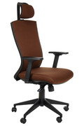 Fotel biurowy HG-0004F brązowy STEMA