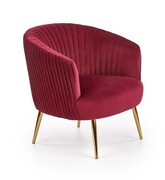 Fotel CROWN bordowy HALMAR