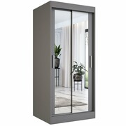 Szafa przesuwna MODUO COMFORT 90 antracyt z dwoma lustrami MKPOL