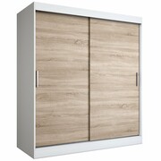 Szafa przesuwna MODUO COMFORT 180 biała mat/dąb sonoma gładka MKPOL