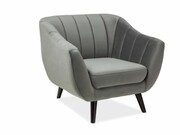 Fotel ELITE 1 VELVET szary SIGNAL