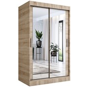 Szafa przesuwna MODUO COMFORT 120 dąb sonoma z dwoma lustrami MKPOL