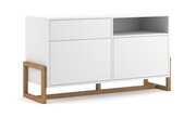 Komoda OSLO niska biały mat/buk VIVALDI