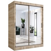 Szafa przesuwna MODUO COMFORT 150 dąb sonoma z dwoma lustrami MKPOL