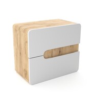 Szafka pod umywalkę nablatową LOFT 60 biały mat/dąb 4STOL