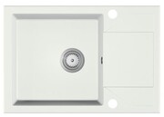 Zlewozmywak granitowy ADRIA biały HALMAR