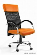 Fotel biurowy OVERCROSS pomarańczowy UNIQUE