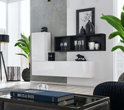 Komoda BLOX SB VI biała/czarna ASM Meble