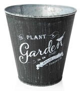 Osłonka metalowa PLANT GARDEN Ø 17x17cm czarna MONDEX