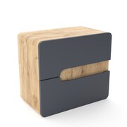 Szafka pod umywalkę nablatową LOFT 60 grafit mat/dąb 4STOL