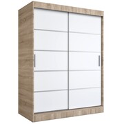 Szafa przesuwna MODUO COMFORT 150 dąb sonoma/biała mat z listwami MKPOL