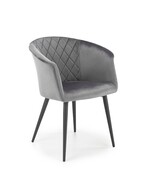 Krzesło K421 VELVET szare HALMAR