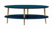 Ława owalna OVO LOW 110x70 petrol blue RAGABA