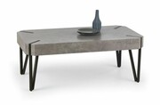 Ława EMILY 110x60 beton/czarny HALMAR