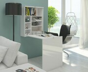 Biurko HIDE biały mat/biały połysk rozkładane VIVALDI