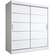 Szafa przesuwna MODUO COMFORT 180 biała mat z listwami MKPOL