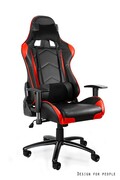 Fotel biurowy gamingowy DYNAMIQ V5 czarny/czerwony UNIQUE