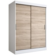 Szafa przesuwna MODUO COMFORT 150 biała mat/dąb sonoma gładka MKPOL