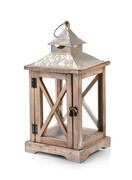 Latarnia LEVI NATURAL 19x16,5x37cm naturalna MONDEX