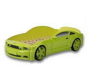 Łóżko LIGHT 3D 160x70 zielone samochód MEBELEV