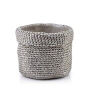 Osłonka ceramiczna ROSITA Ø 15.5x13.5cm szara MONDEX