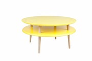 Stolik kawowy UFO Low 70x70 żółty RAGABA