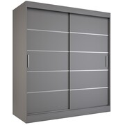 Szafa przesuwna MODUO COMFORT 180 antracyt z listwami MKPOL