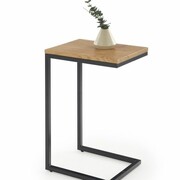 Ława NISA 60x40 dąb złoty/czarna HALMAR