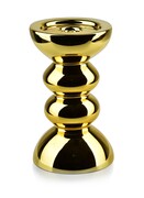 Świecznik szklany RITA GOLD ⌀12x20,5 cm złoty MONDEX