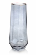 Wazon szklany SERENITE ⌀12,5x29,5 cm szary MONDEX