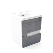 Szafka pod umywalkę LOFT 50 beton/biały mat 4STOL