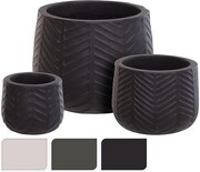 Donica ceramiczna Ø 31x27cm czarna MONDEX