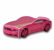 Łóżko LIGHT 3D 160x70 różowe samochód MEBELEV