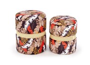 Zestaw puf KENIA wielobarwny HALMAR