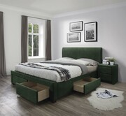 Łóżko MODENA 3 160x200 ciemno zielone velvet HALMAR